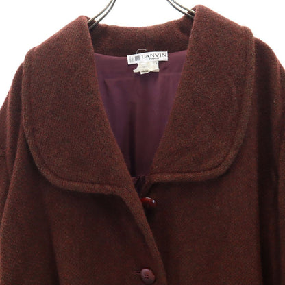 LANVIN 80s Made in Italy Vintage Wool coat 46 Brown Women