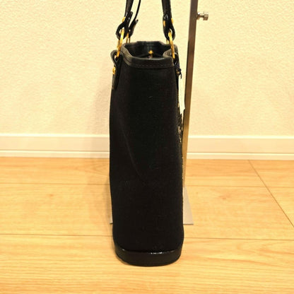 Rare Lulu Guinness Music Score Design Tote Bag (Black)