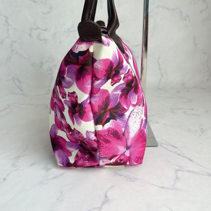 Longchamp Limited Edition Tote Bag Handbag Floral Pattern Designer Women Lux