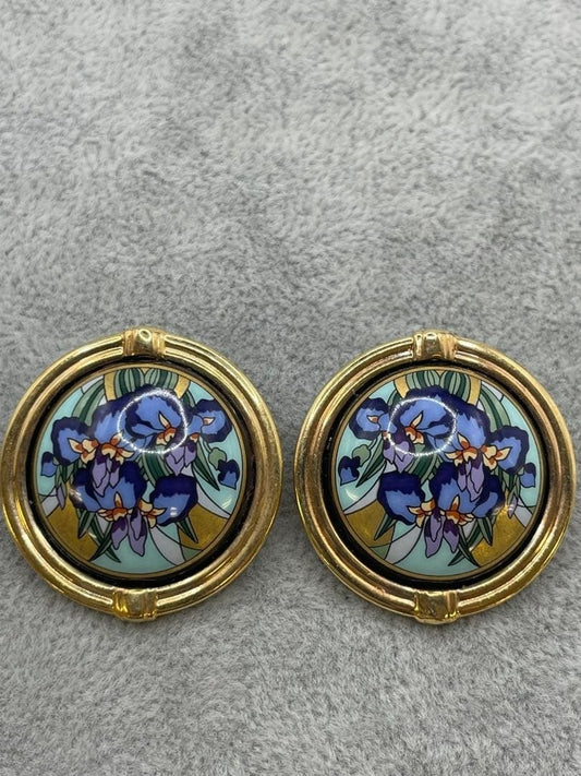 '- Michaela Frey Wien Rare Authentic Classic Earrings Gold Vintage Jewelry