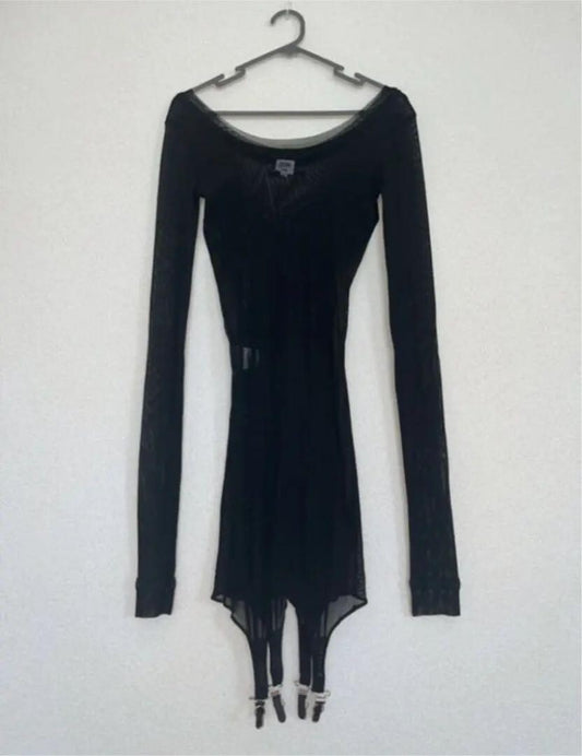 Jean Paul GAULTIER FEMME Mesh See-through Power net Tulle Top Women's Used