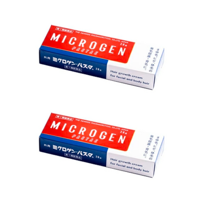 MICROGEN PASTAE 28g Body Hair Growth Cream eyebrows beards chest 2 Set Japan