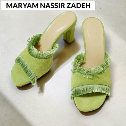 MARYAM NASSIR ZADEH Fringe Sandals Green Size 35 fashion goods women ladies