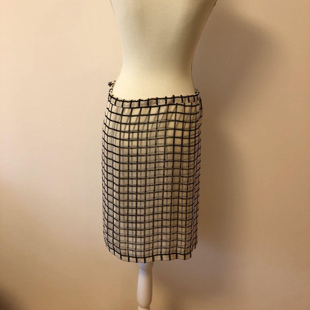Dries Van Noten Size S Silk Square Sheer Skirt Belgium Designer Auth by JAPAN