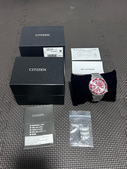 Citizen ProMaster BN0159-15X Red Dial Solar Timepiece Rare Wristwatch