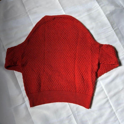 Gallarda Galante Knitted Sweater, Red, One Size Fits All, Wool 25%, Rayon 10％