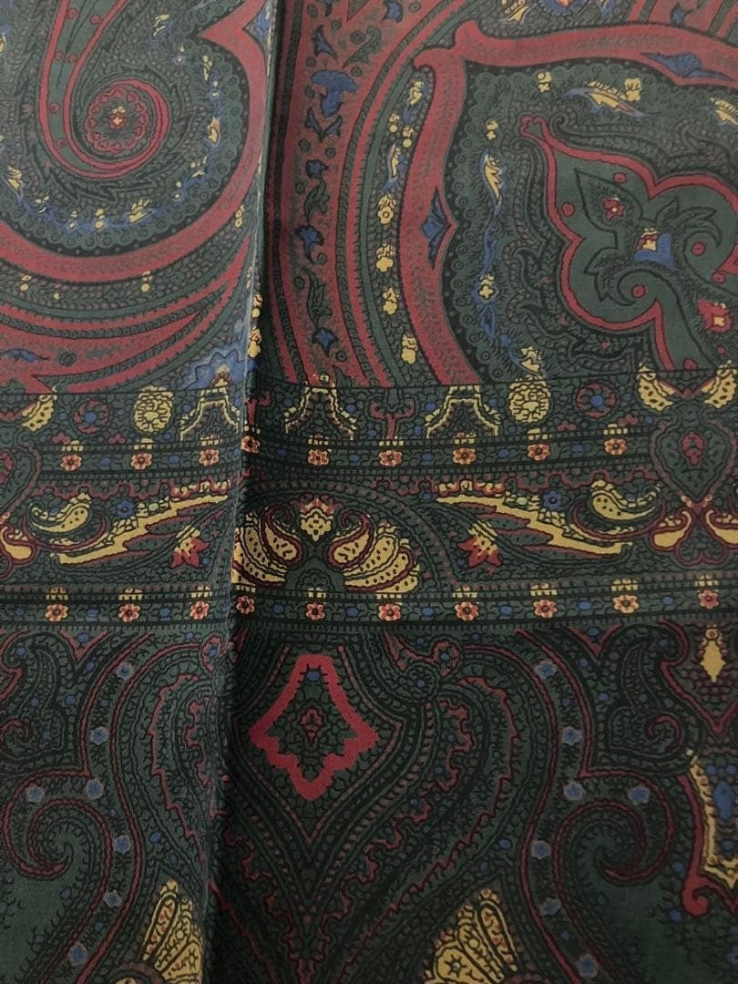 DRAKES London Hand Printed Paisley Silk Scarf Stole Made in Italy Rare
