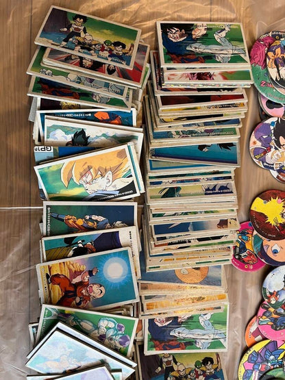 Dragon Ball Menko Bulk Lot - Retro Round & Square Cards, Vintage Collectibles JP