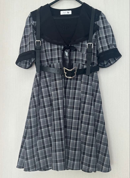 Kuromi DearMyLove Dress & Harness Belt Set M Pink/Black Rare