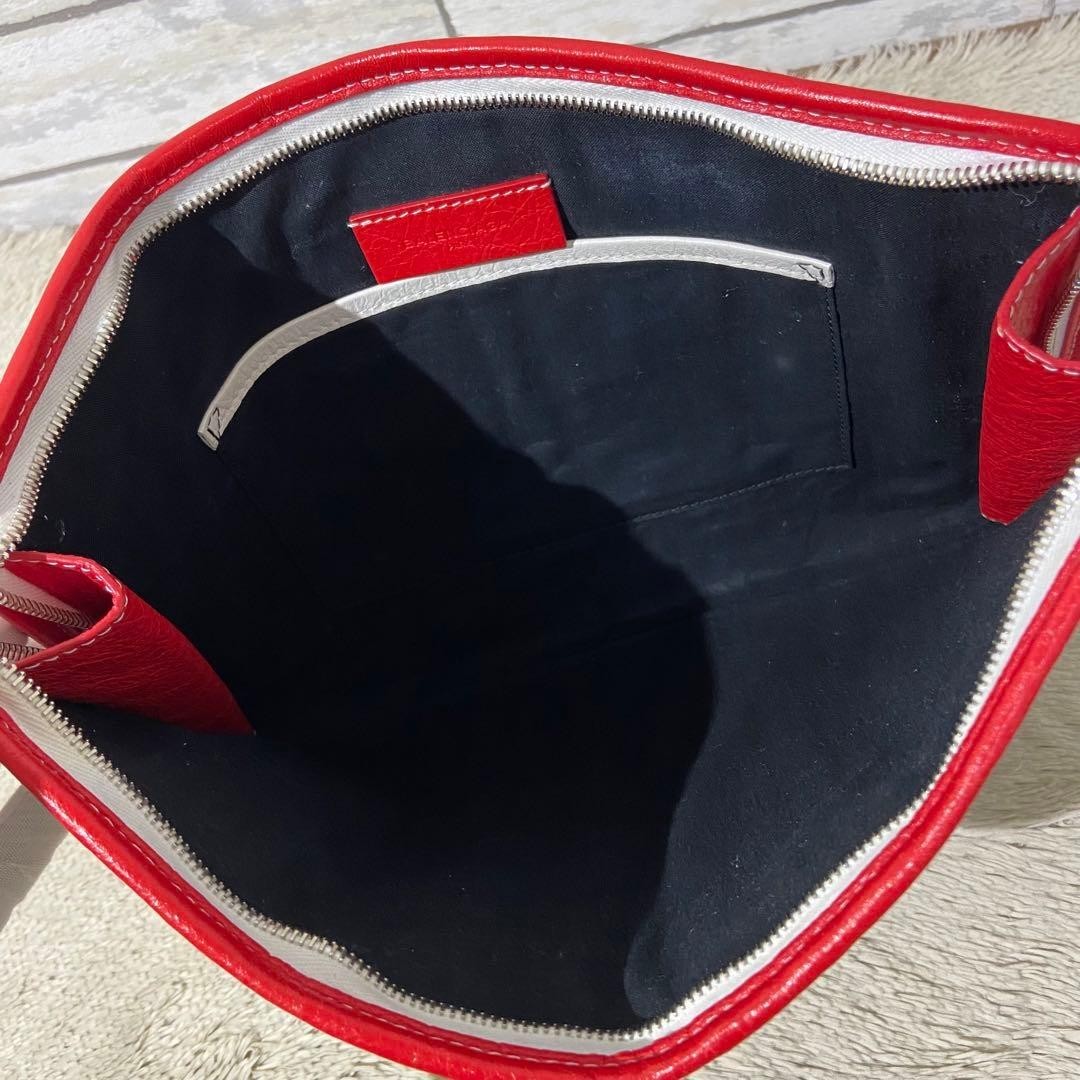 Balenciaga Clutch Bag Bazaar Leather pocket Multi-Color Unisex Fashion Goods