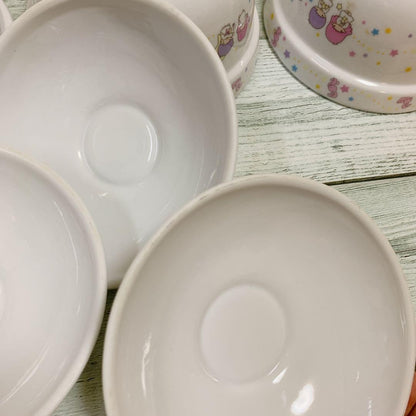 RARE Sanrio Little Twin Stars Kiki Lala 2004 Ceramic Bowl Set of 3