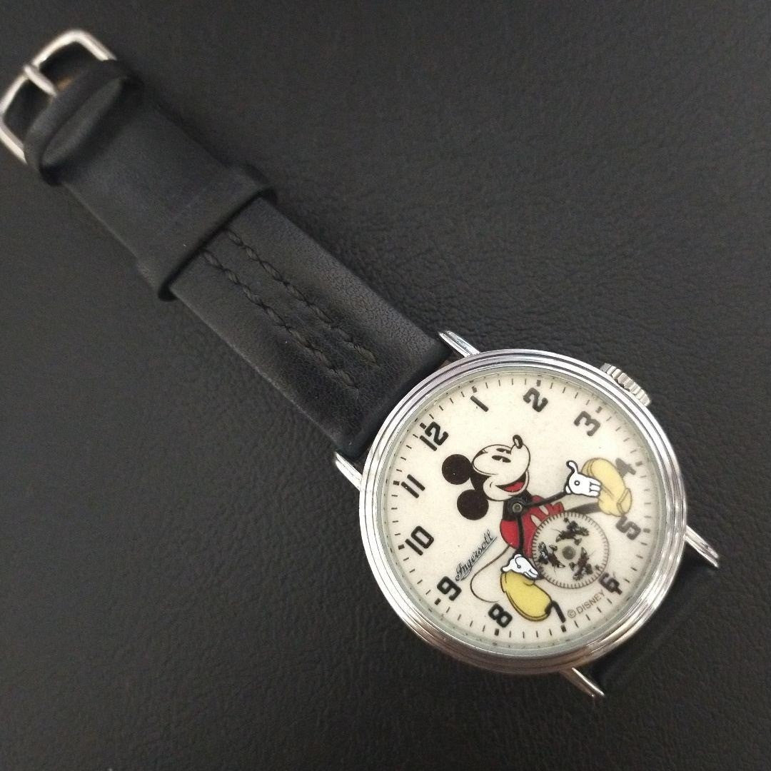 Ingersoll Mickey Mouse Watch Disney Unisex Rare From Japan