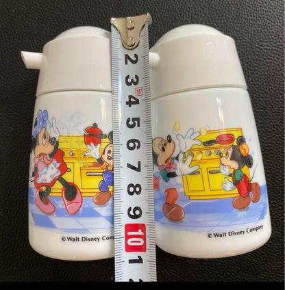 1990s Showa-era retro antique Disney Mickey Minnie soy sauce jug display