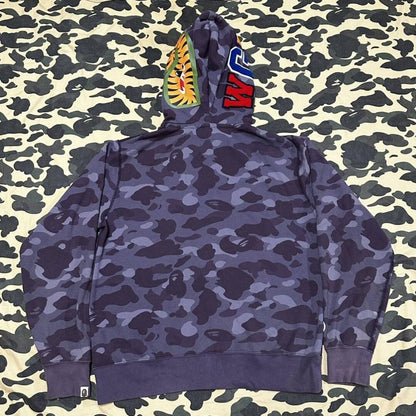 A Bathing Ape BAPE Double Shark Full Zip Hoodie Size XL Used