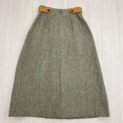Christian Dior Flare Skirt B Condition Wool Multi Color Midi Length M
