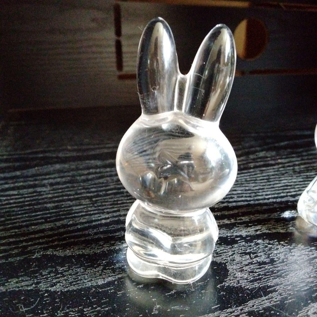 Ultra-Rare Vintage Miffy Glass Figurines (2-Piece Set) Paperweights