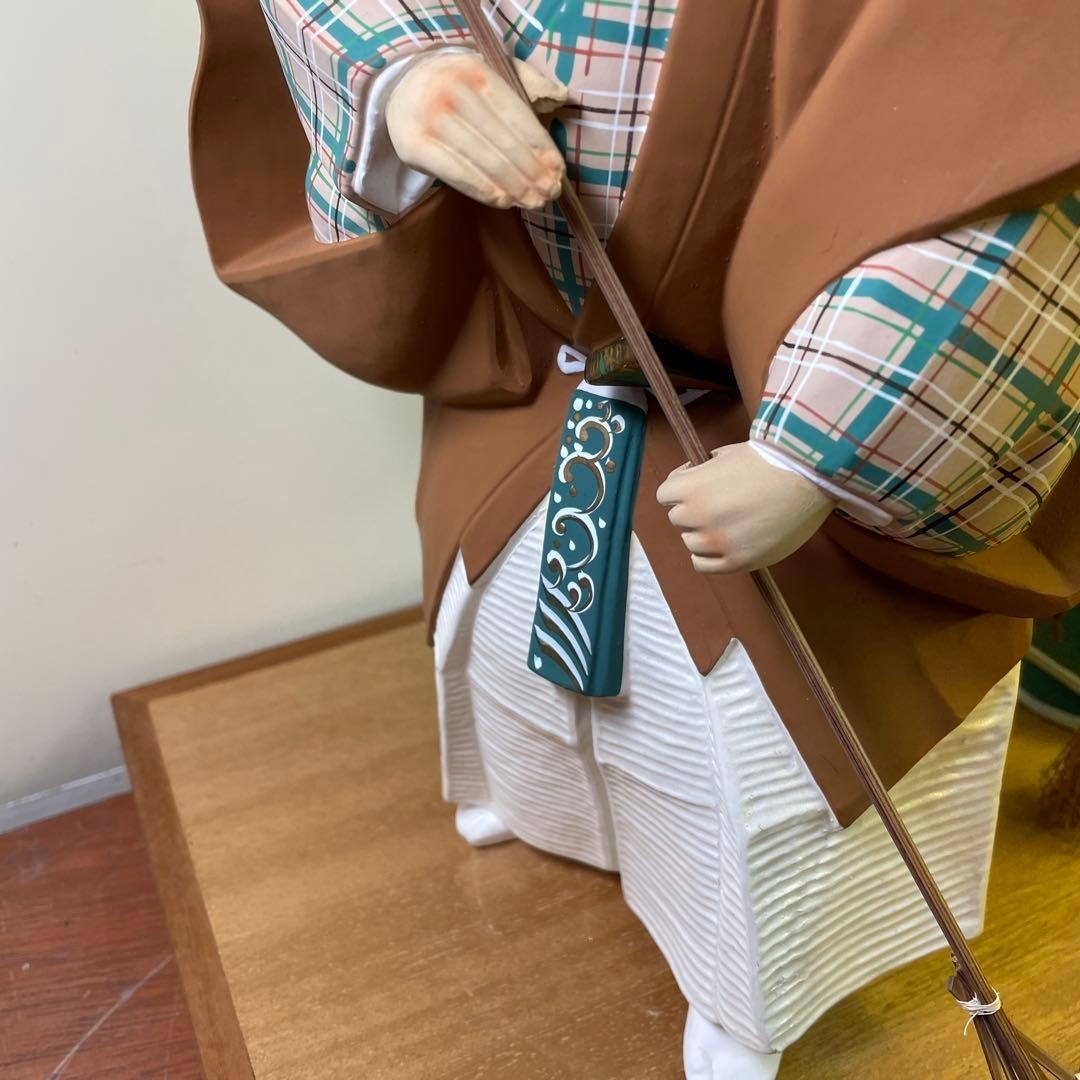 Showa Retro Antique Doll with Glass Case Takasago Doll