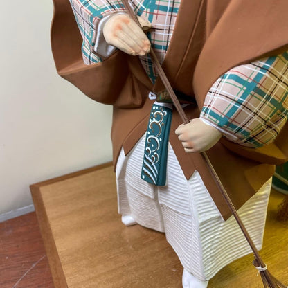 Showa Retro Antique Doll with Glass Case Takasago Doll