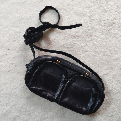 Tsumori Chisato Clasp Shoulder Bag Black 10.2 inches