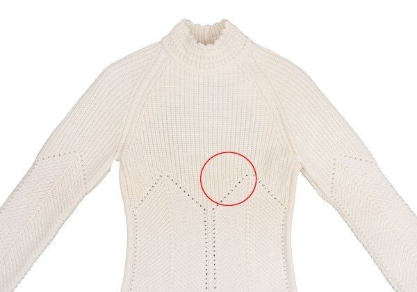 ALEXANDER MCQUEEN Backless Knit Sweater Cream Size 42 (M)