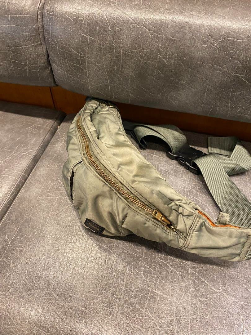 PORTER Tanker Waist Shoulder Body Bag Rare Sage Green from japan USED