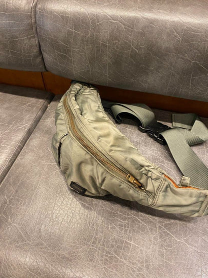 PORTER Tanker Waist Shoulder Body Bag Rare Sage Green from japan USED