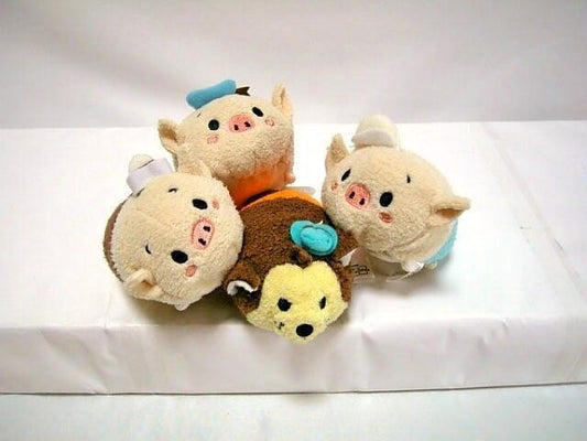 4 piece set The Three Little Pigs Tsum Tsum Disney Piglet Big Bad Wolf