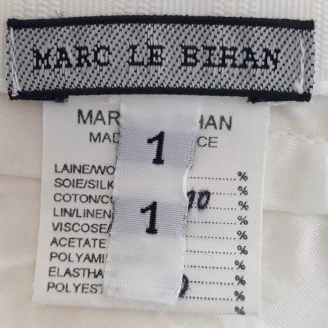MARC LE BIHAN Maxi Skirt White Checkered Asymmetrical Design Size 1 From Japan