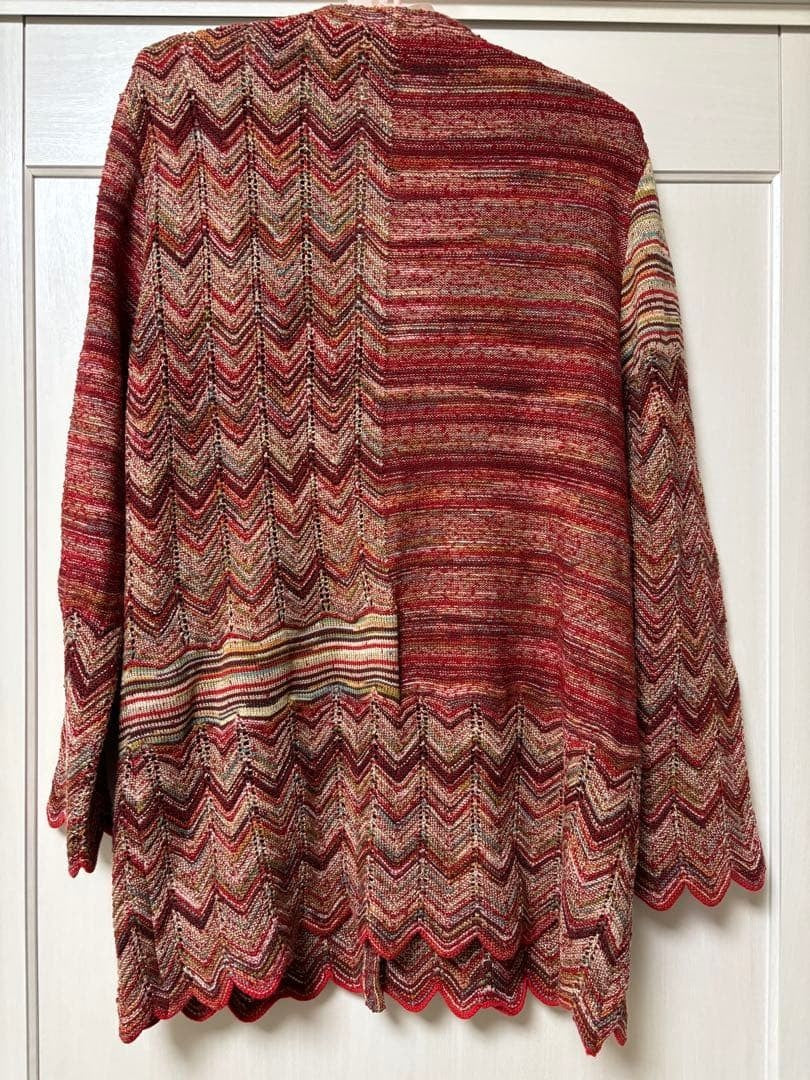 Missoni Women XL Zigzag Pattern Cardigan 48 Luxury Elegant Unique Italian Used