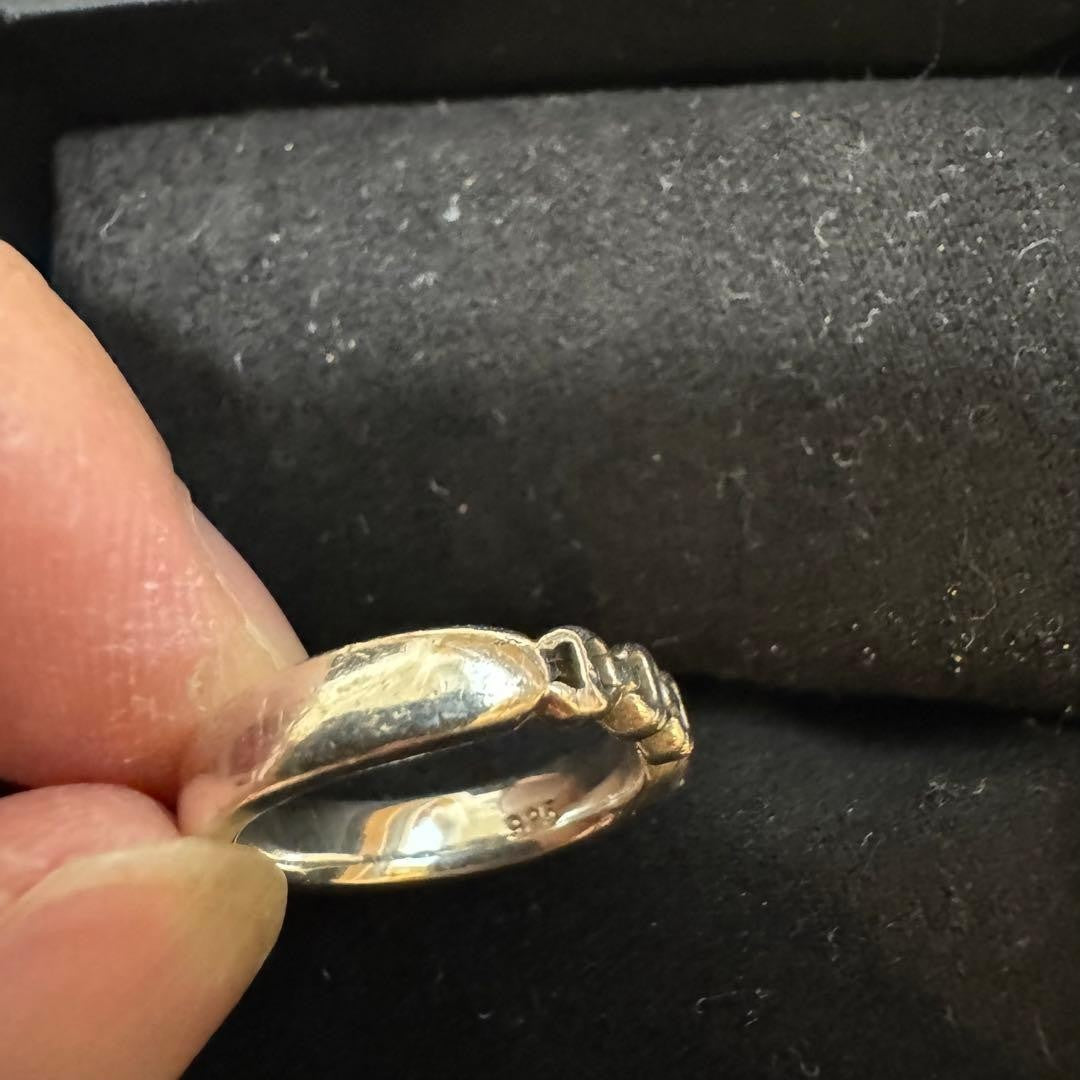 HOORSENBUHS Trilink/Pinky Ring US 4 Ron Herman Brand Silver Ring for Men USED