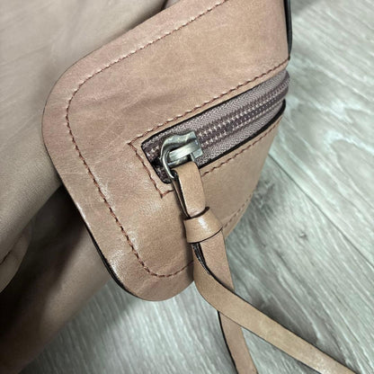 FRANCESCO BIASIA Tote bag Leather Pink Beige Authentic