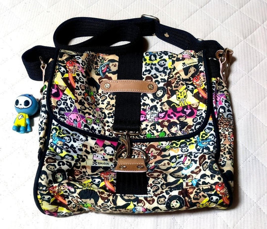 LESPORTSAC Tokidoki Colorful Character Print Shoulder Bag USED from JAPAN