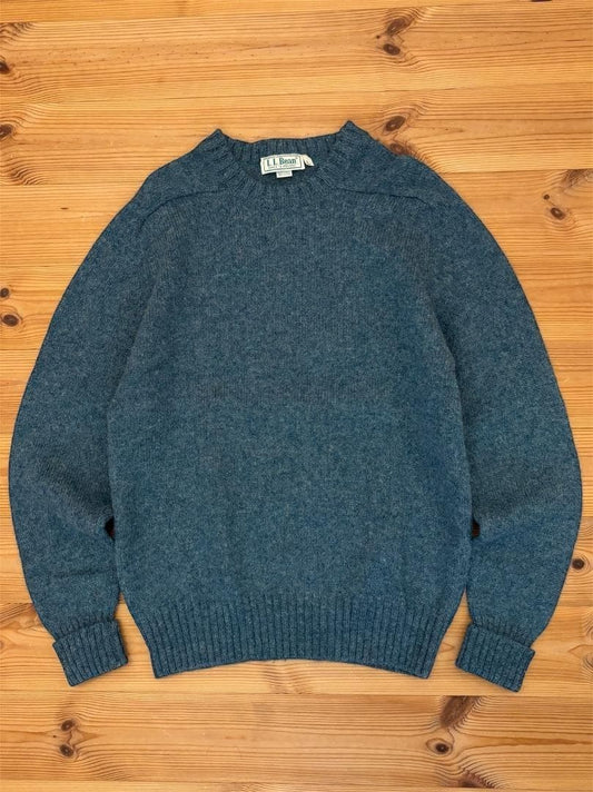 L.L. Bean Wool Knit Sweater Made in Ireland Men L 80s-90s Vintage
