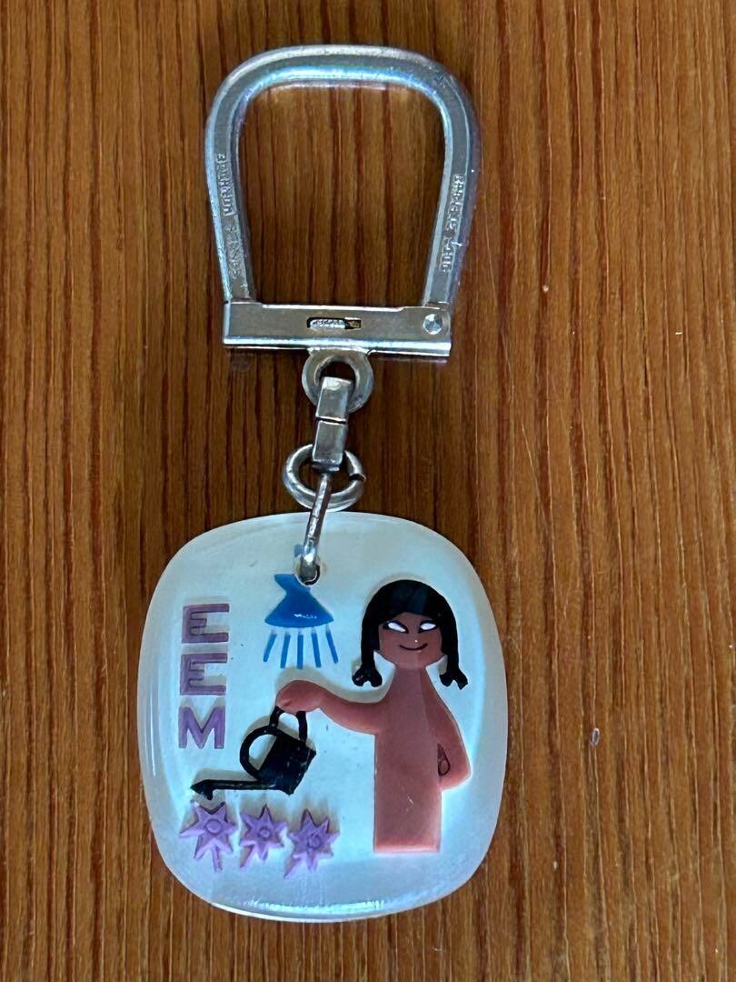 RARE French made BOURBON acrylic vintage keychain EEM Novelty Lefort Opuno