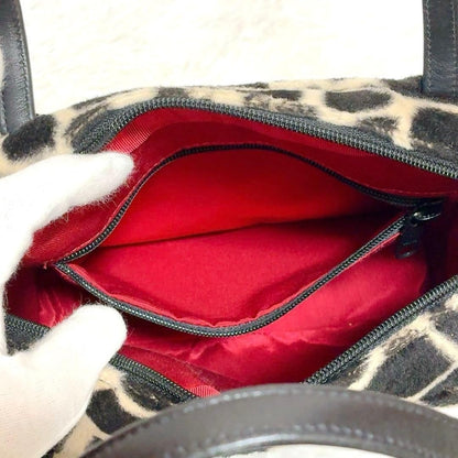 Kate Spade Handbag Leopard Giraffe Print Casual Women's Pre-Owned From Japan