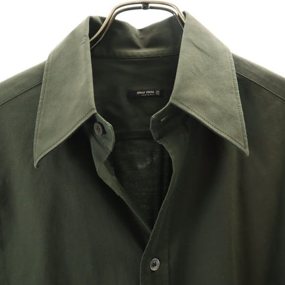 MIUMIU made in Italy Long sleeve Button down shirt 38/15 khaki Men's