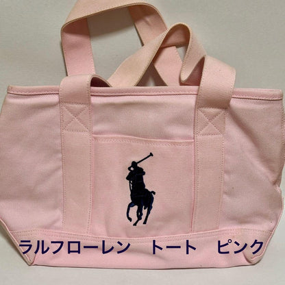 POLO RALPH LAUREN Tote Bag Canvas Pink
