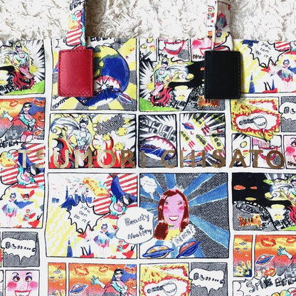 TSUMORI CHISATO Comic-style design bag 15.7 inches