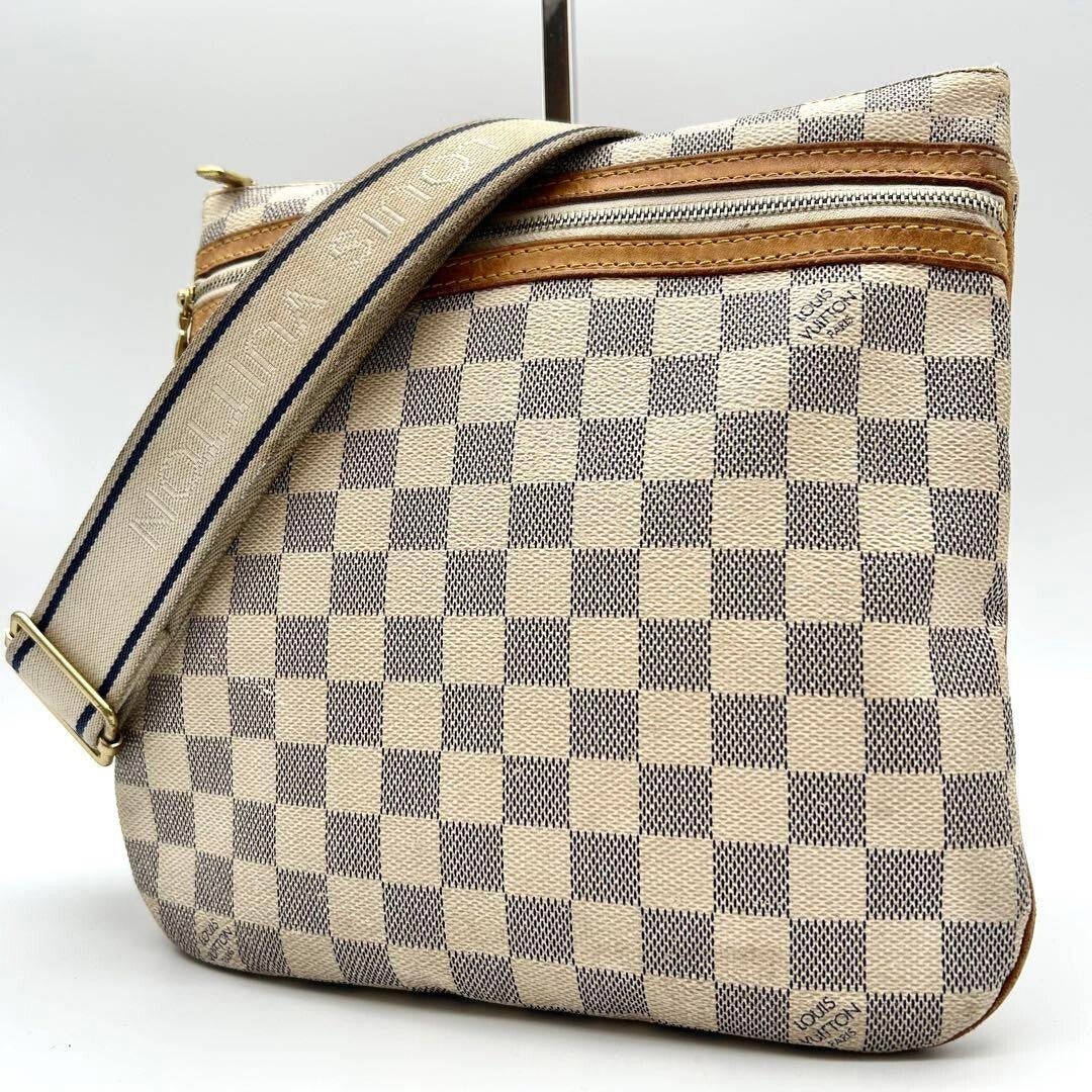 Auth LOUIS VUITTON Damier Azur Pochette Bosphore N51112 MI4097 Shoulder Bag