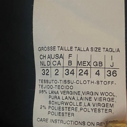 Max Mara Studio Coat Black Size 36 Wool Classic Used -Shipping from Japan