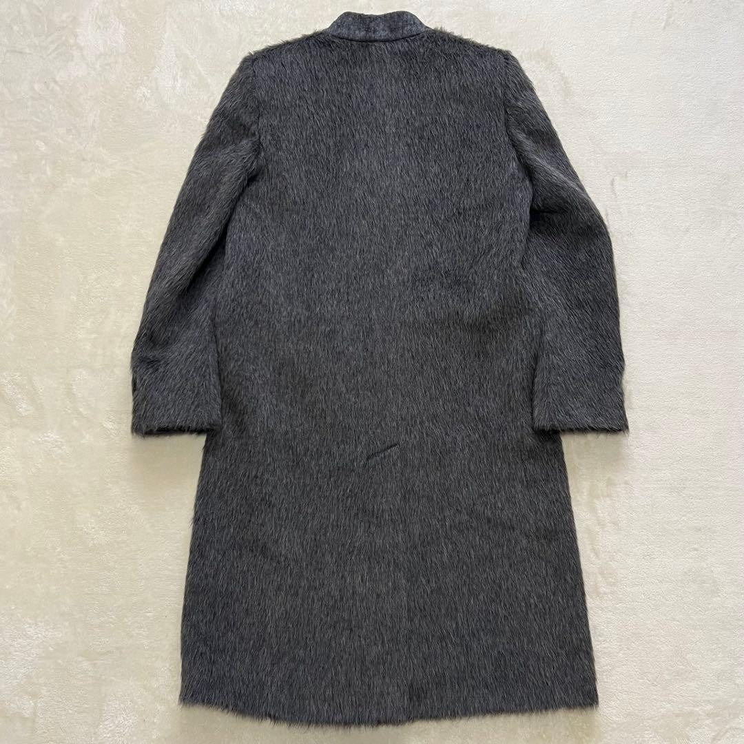 Max Mara White Tag Long Coat Shaggy Alpaca/Wool Size:40/US:6 Gray 141930K Authen