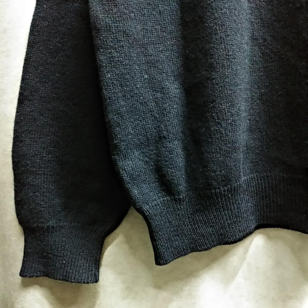 ICEBERG JEANS Vintage Men's Black Logo Wool Sweater Knit Rare Used