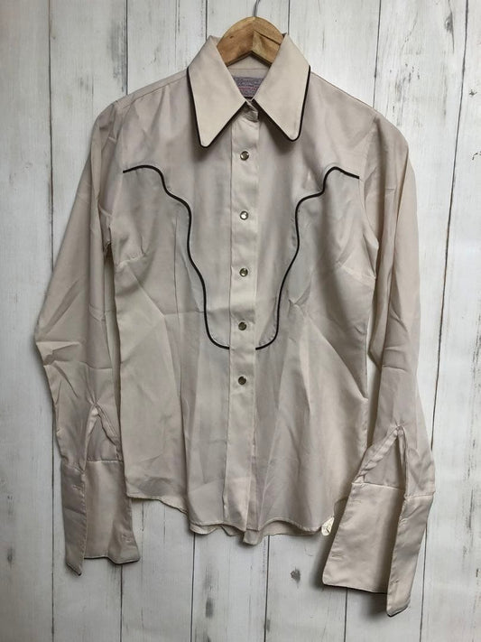 Vintage 70s H BAR C Western Shirt Long Sleeve USA Made Size 32