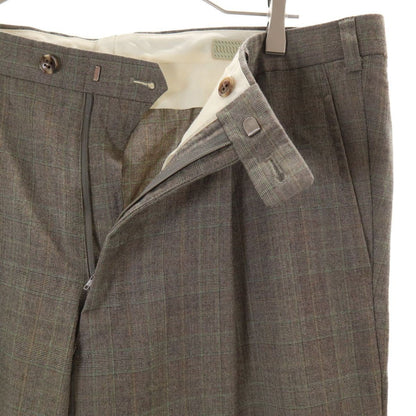 LANVIN 90s Wool Old Check Pattern suit Setup ST50-56 gray Men's
