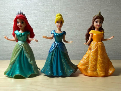 Magic Clip Disney Princess 9pcs Set Mattel DressUp Dolls