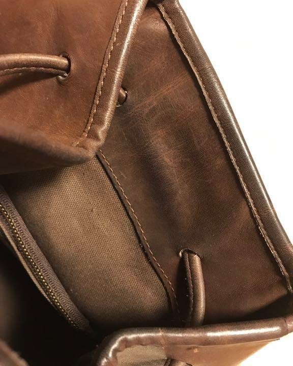 Sonia Rykiel Leather Backpack Antique Brown Stylish Women's Bag 32cm x 20cm