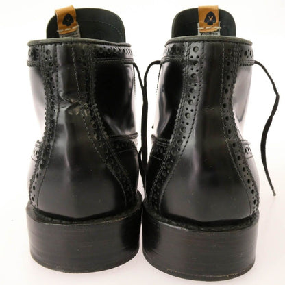 VISVIM Boots 116202002007 Leather Black Wingtip Lace-Up Boots Size 10