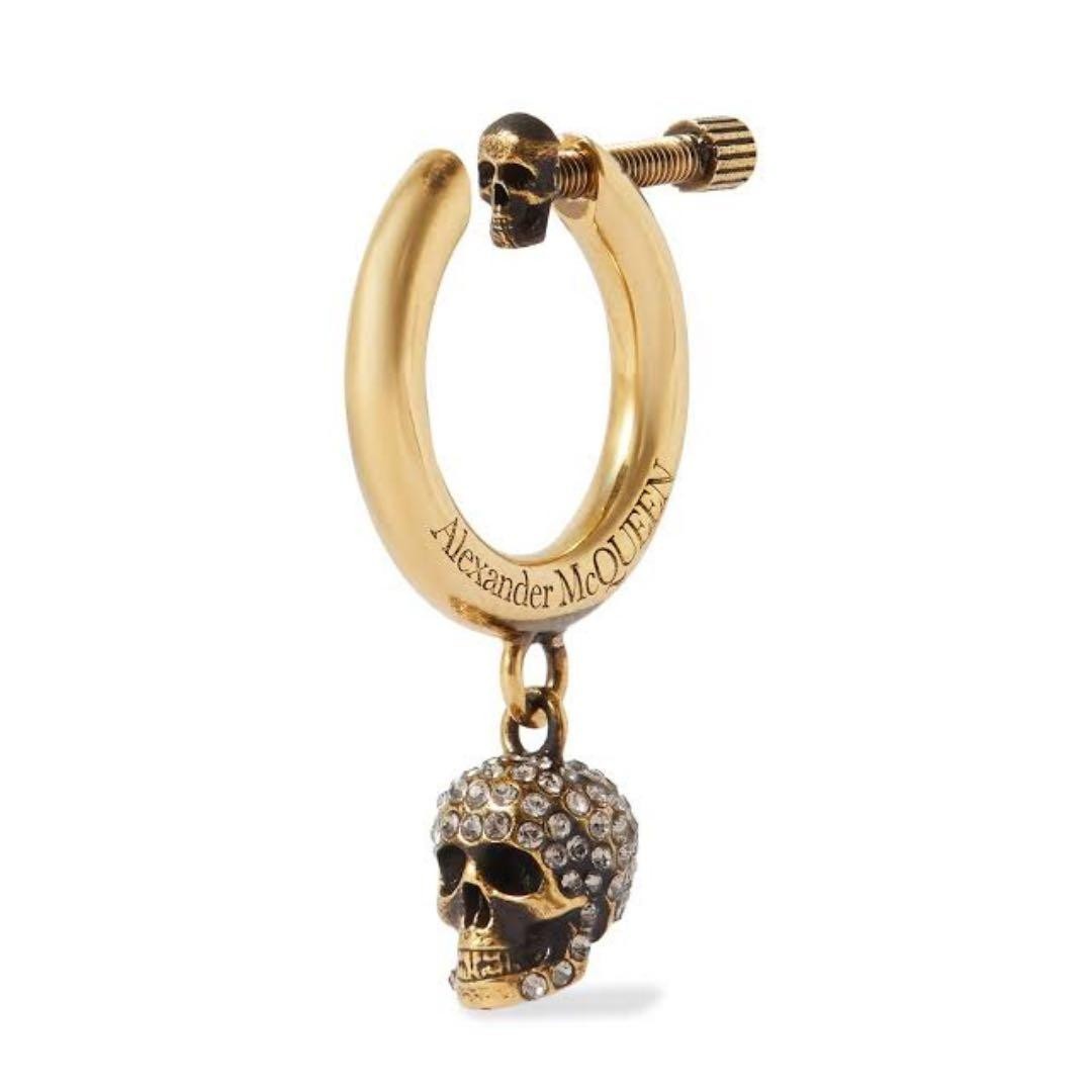 Alexander McQueen Earring Skull Gold Brass