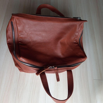 Andrea Incontri Leather Cube Bag Made in Italy Men's Casual Business Large