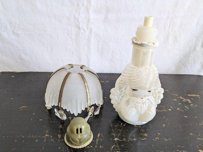 Showa retro, ceramic, girl, air freshener container, chandelier, glass, Japanese